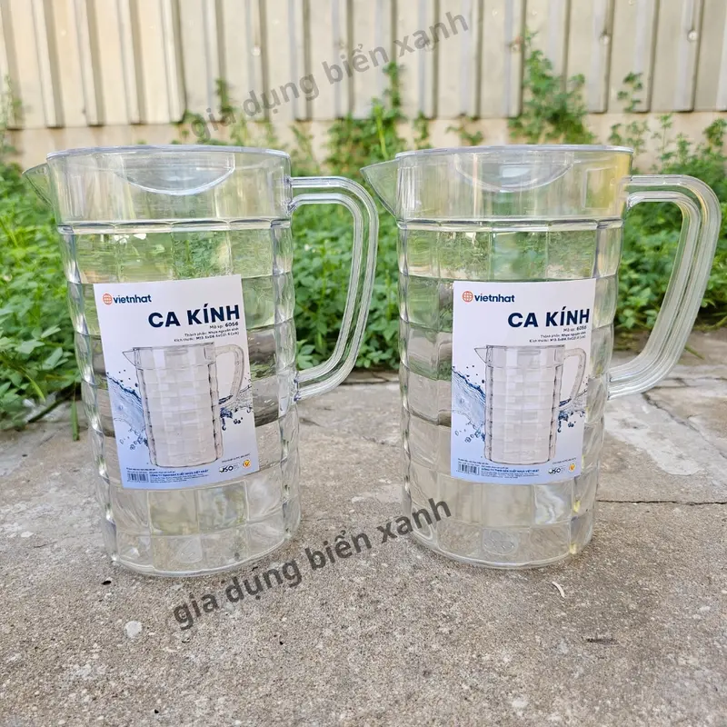 Combo 2 ca kính 1.8 lit nhựa nguyên sinh Việt Nhật chịu nhiệt từ 0-60 độ C 6