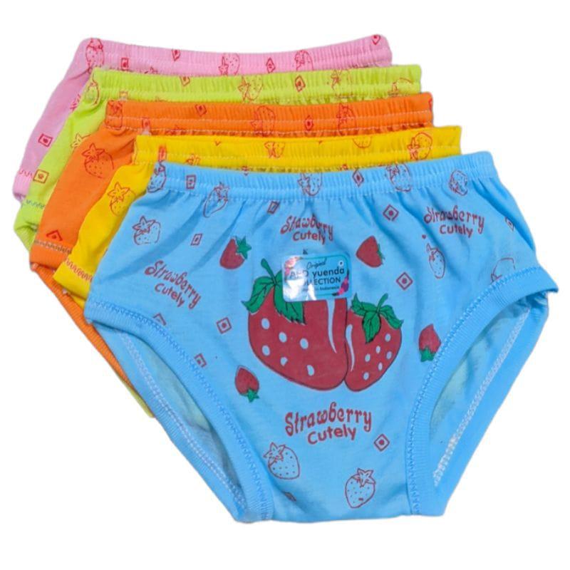 12 PCS Celana Dalam Anak Motif Strawberry untuk Usia 2-7 Tahun 1