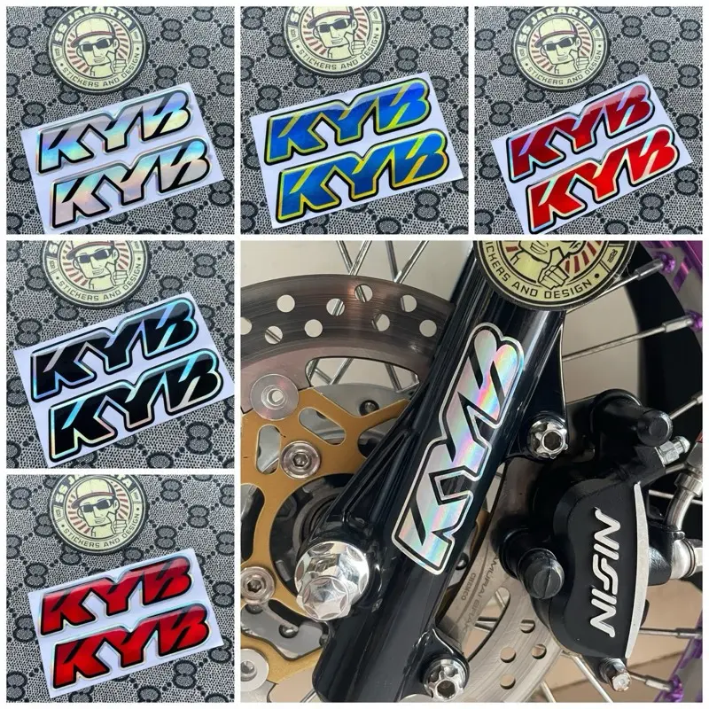 Sticker Emblem Shock Depan KYB Timbul