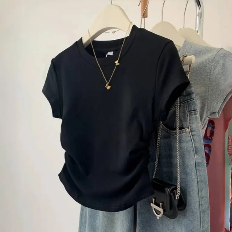 Kaos lengan pendek anak anjing hitam 4