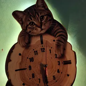 Jam Dinding Kucing Lucu Unik - Hiasan Kamar Ruang Tamu aesthetic