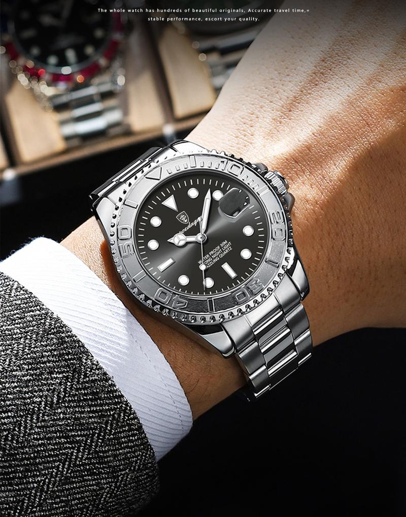 Product Introduction of Popular Men's Watch Waterproof Night Light Fashion New Quartz Watch Student Business Trend Watch 9