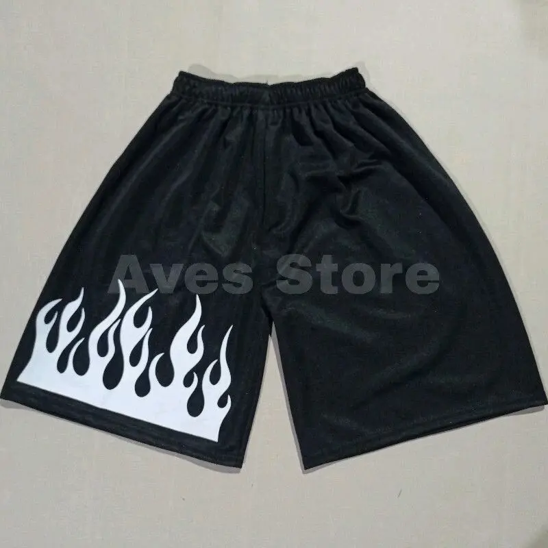 paket 5pcs Pendek Motif Api Celana pket 50Rbu 5pcs  yang cocok banget dipakai harian santai dirumah ataupun Hitam Dewasa Boxer Shorts Wanita 1