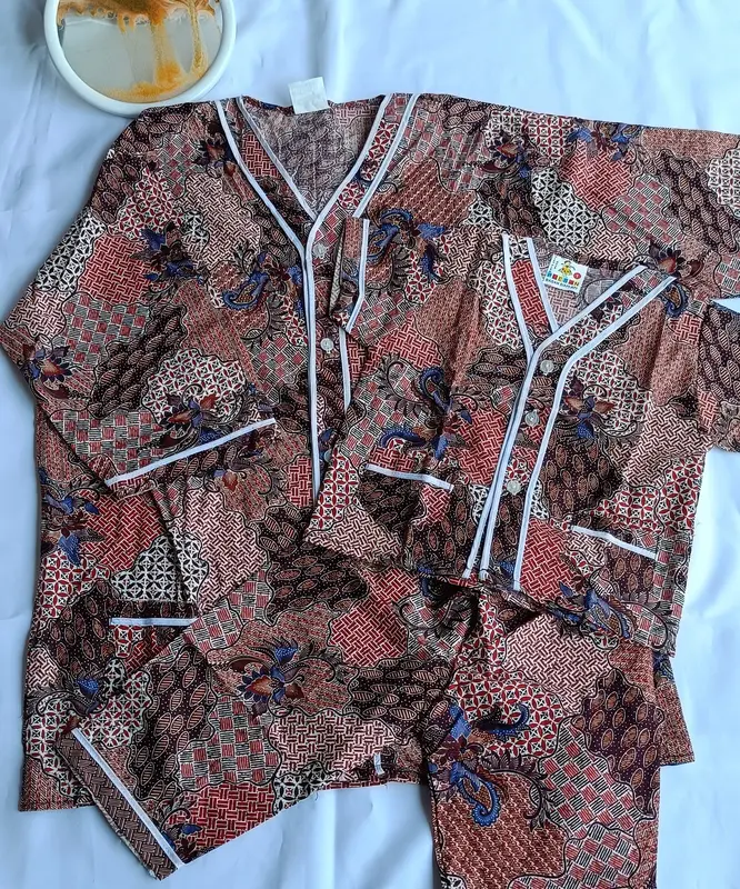BAJU TIDUR PIYAMA BAGANSIAPIAPI COUPLE MOTIF NAVY/MERAH/MIX/BATIK Katun 4