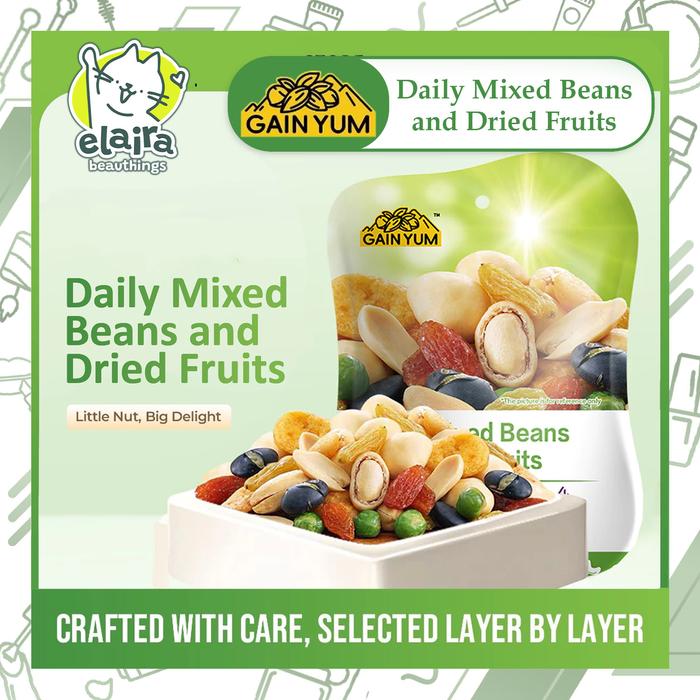 Gambar Gain Yum - Kacang Campur dan Buah Kering Daily Mixed Beans and Dried Fruits 75G - 1pcs dari Elaira Beauthings Kota Bandung Tokopedia