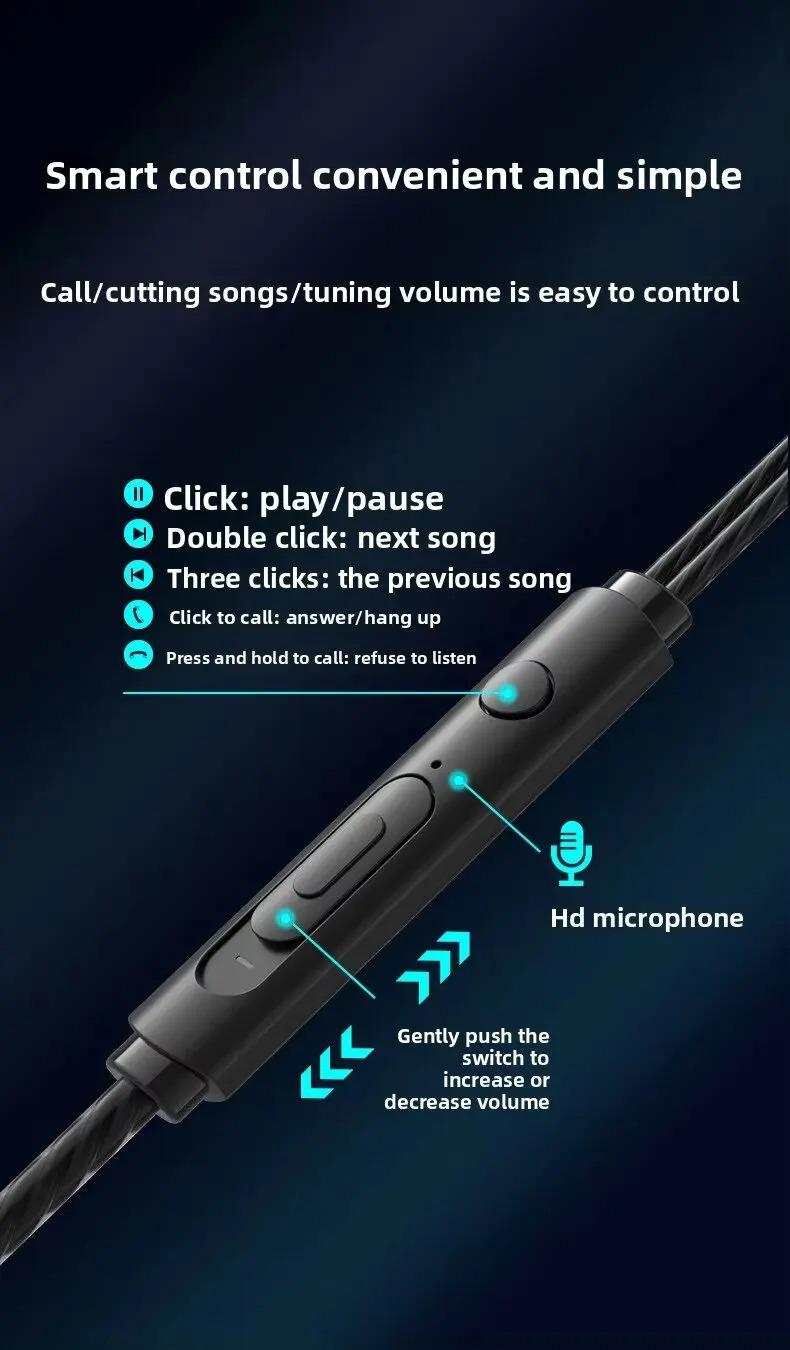 Headphone Berkabel Hifi 3.5Mm/Earphone Berkabel Headphone In-Ear Headset Kait Telinga Olahraga dengan Mikrofon Earphone Bass Stereo Headphone Berkabel Hifi 3.5Mm/Earphone Berkabel Headphone In-Ear Headset Kait Telinga Olahraga dengan Mikrofon Earphone Bass Stereo