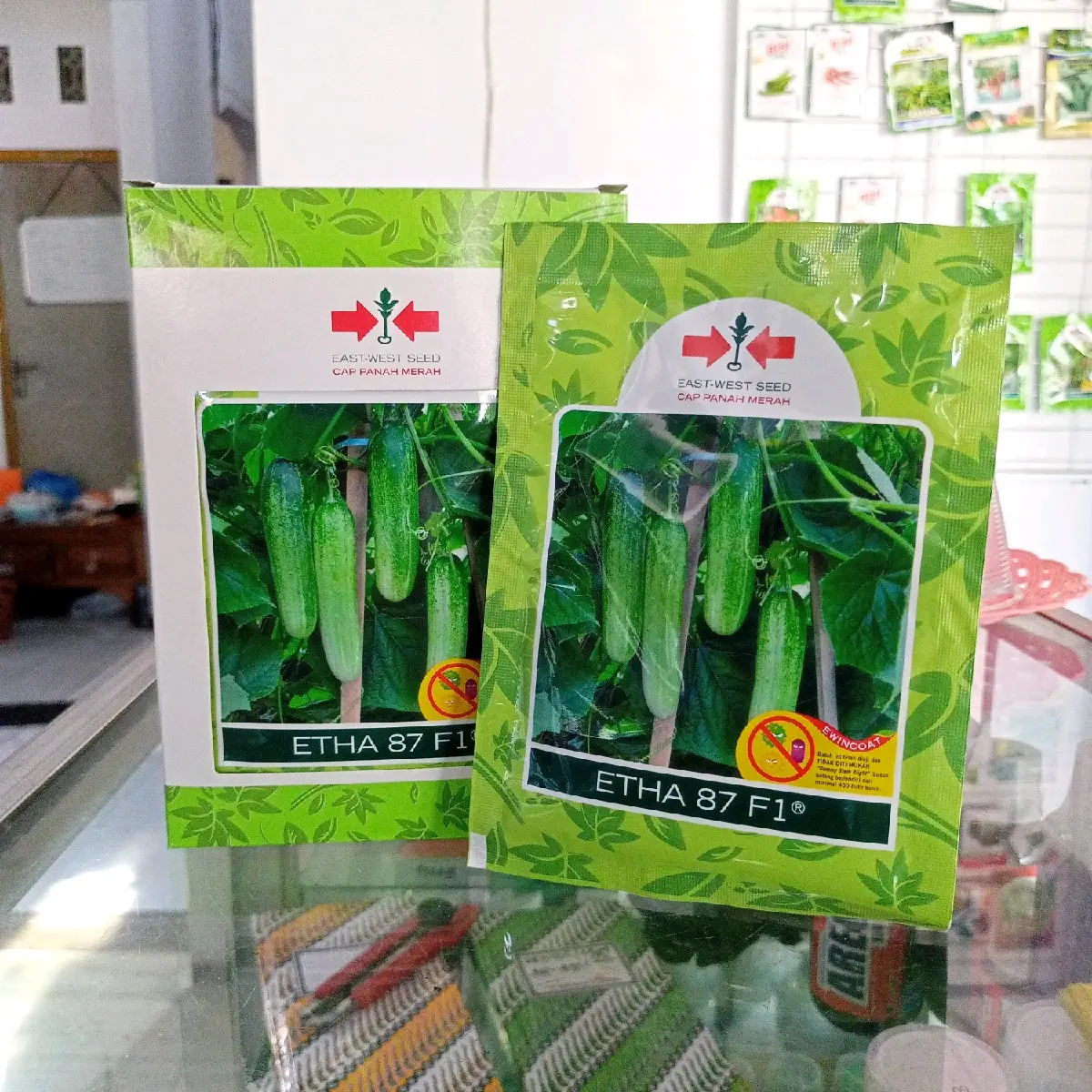 Benih Timun Bonteng Etha 87 F1 Expayed. 2025 isi 20 Gram/Termurah/Anti Virus dan Layu Fusarium/Perawatan Mudah/Buah Lebat/Renyah/ Disukai pasar/Rasa Tidak Pahit/Tahan simpan/Sangat Menguntungkan Petani/100% Original Asli Bergaransi Berkualitas