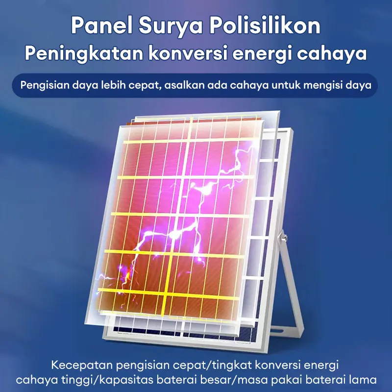 【Garansi 10 tahun】Lampu tenaga surya 【Fungsi flash】 Lampu Tenaga Matahari 1500W Ready Stock led tahan lama solar panel Lampu tempered glass lampu meja luar ruangan 6