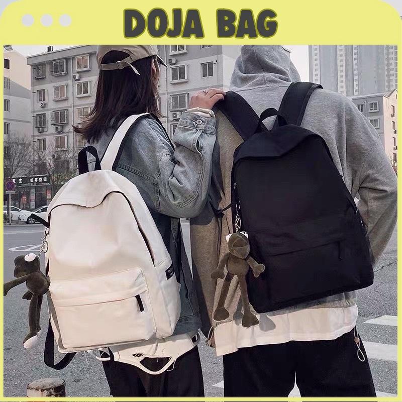 [Khuyến mãi đặc biệt] Balo Ullzzang phong cách Hàn Quốc giá rẻ, Balo trơn Basic nam nữ đi học chất liệu vải Bố chống thấm nước - doja bag