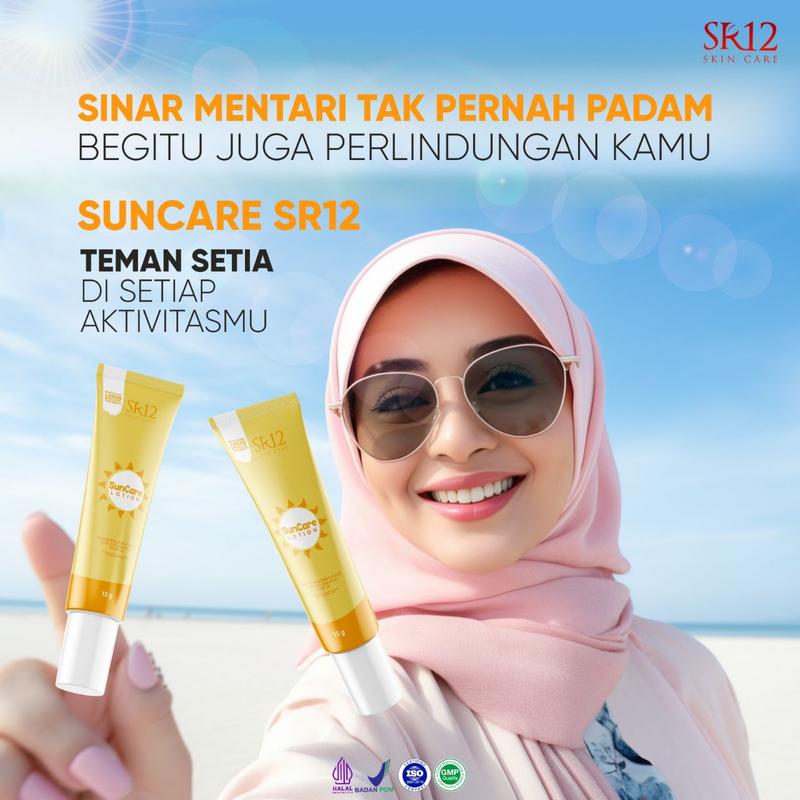 SR12 Suncare Lotion 15gr SPF 25++ Perawatan Pelindung Wajah Dari Sinar Matahari Dan Melembabkan - Sunscreen Mencerahkan Wajah 8