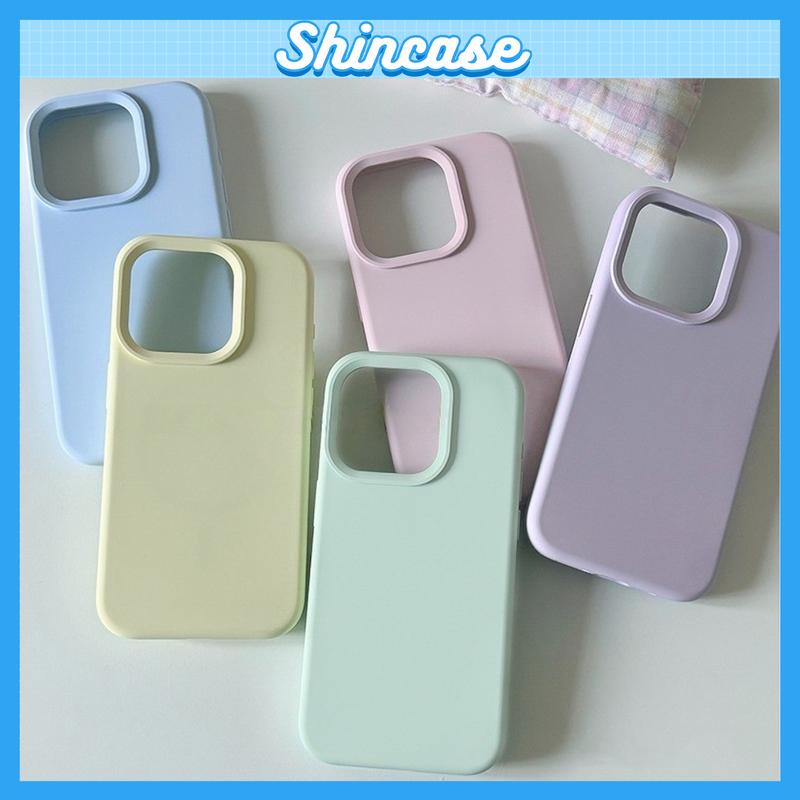  Ốp Lưng iPhone TPU Màu Pastel Chống Bẩn Lót Nhung Chống Sốc Bảo Vệ Camera - iP X XS XR 11 12 13 14 15 16 17 Pro Max 