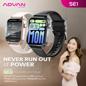[Exclusive Vanda Rainy] ADVAN Smartwatch SE1 AI Voice Assistant IPS 1.83” Wireless Bluetooth Call Waterproof IP68 600mAh Standby Time up to 30 Days