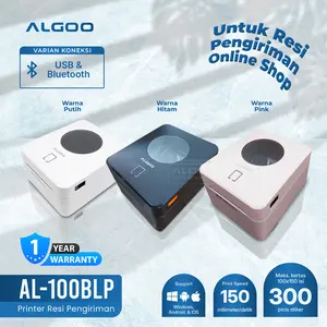 ALGOO AL-100BLP Printer Label Resi Barcode Thermal Bluetooth