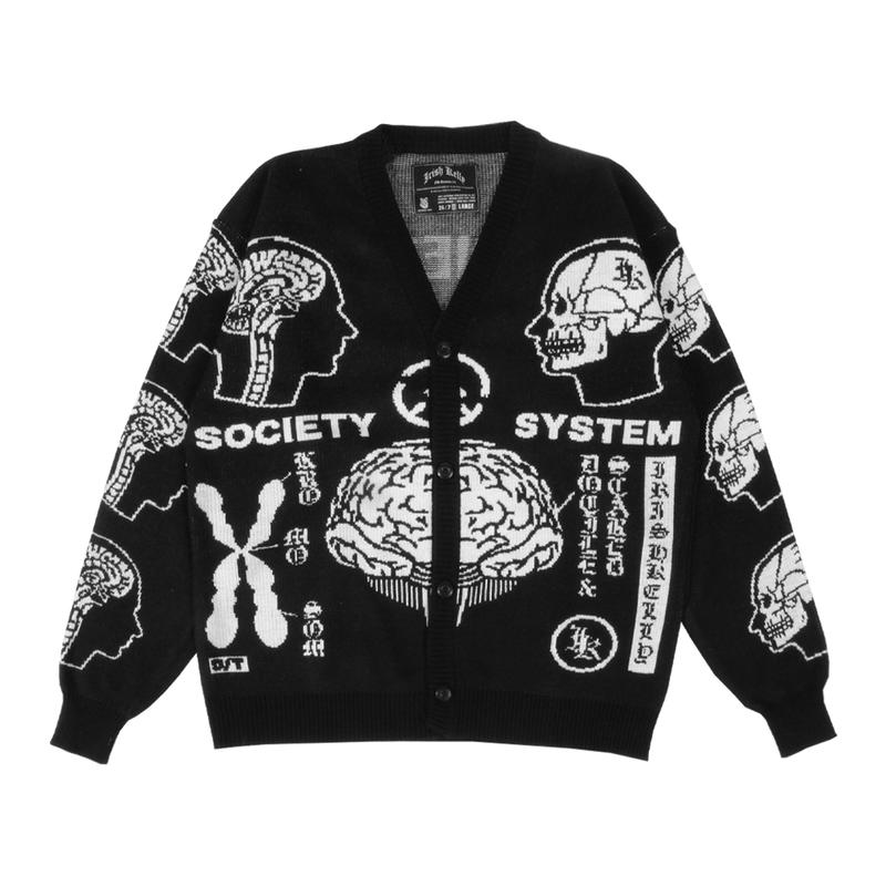 Irish Kelly Cardigan Society System Black Knitwear | Jaket Rajut Hitam Knit 2