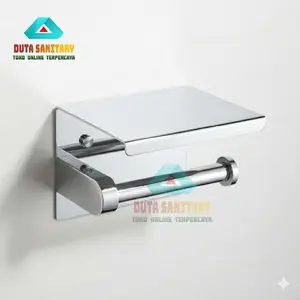 Tempat Tissu Stainless Model Tatakan Chrome