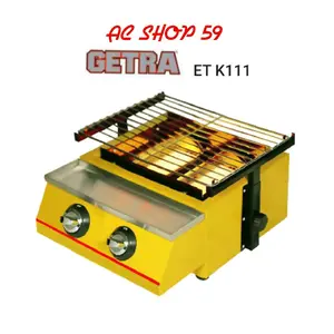 Pemanggang 2 Tungku Getra ET-K111 BBQ Gas Burner Sate Otak Otak Steak