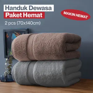 Handuk Couple Mandi Cotton Tebal Dewasa 70x140 isi 2 pcs Termurah Berkualitas