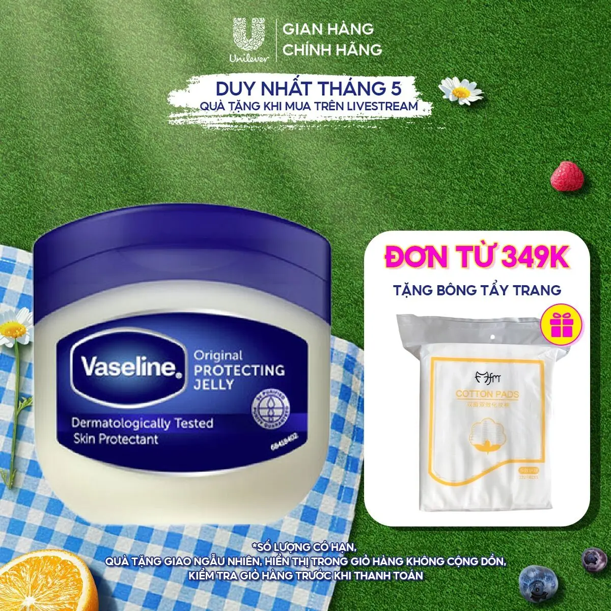 [Live] Sáp dưỡng ẩm Vaseline Protecting Jelly 100ml phục hồi da khô nứt nẻ