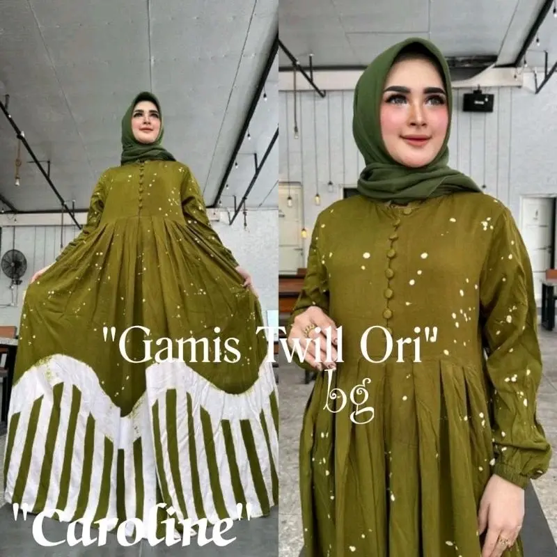 (SPESIAL PROMO) GAMIS TWILL HARGA TERJANGKAU || RAYON PREMIUM || RESLETING DEPAN Muslim Cantik Casual Formal Motif Panjang Dress Wanita • orchid Muslim Wine • simpel casual Multicoloured Santai Nyaman exclusive bahan jumbo elegan •putih - hitam live warna 0
