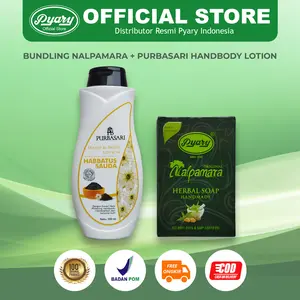 Pyary Bundle Purbasari Habbatussauda BodyLotion 200 ml & Nalpamara Sabun Herbal Lembut Tangan Ideal Harian
