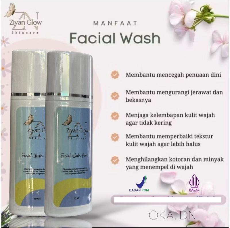 Facial wash acne ziyan glow skincare bpom halal sabun wajah Facial wash acne ziyan glow skincare bpom halal sabun wajah