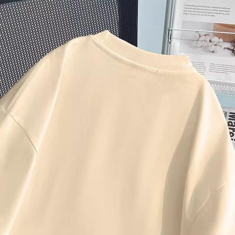 Áo Thun In Hình Hoạt Hình, Bộ Sưu Tập Mùa Hè Mới, 100% Cotton, Cổ Thuyền Trang Phục Cặp Đôi Hợp Xu hướng Áo Thun Thường Ngày Ngắn Tay 3