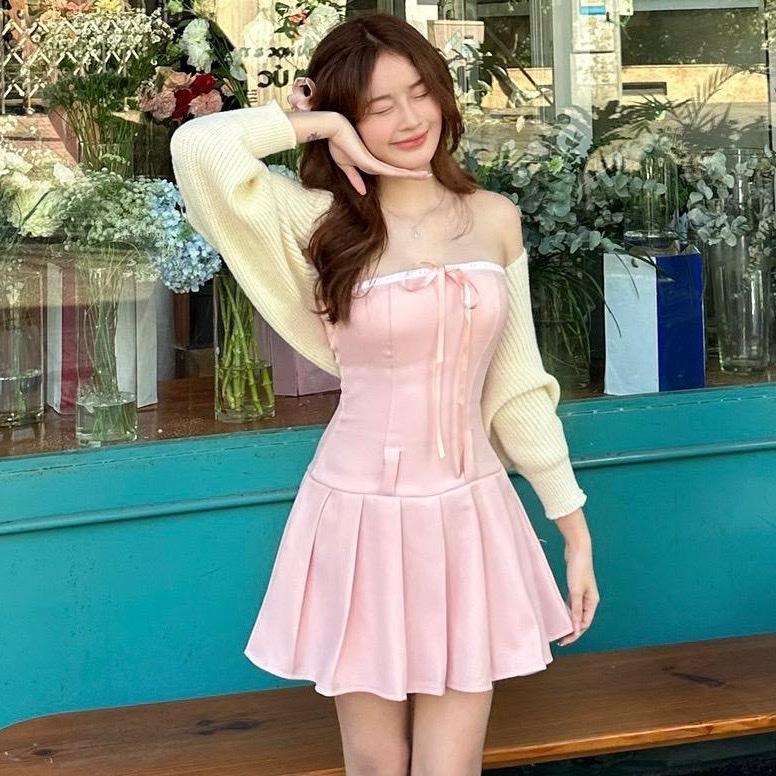    XẢ KHO   ĐẦM CÚP NGỰC ÔM XOÈ CAO CẤP  ÔM GỌN _ KHÁNH VY STORE   61157  Nữ Dress Women 