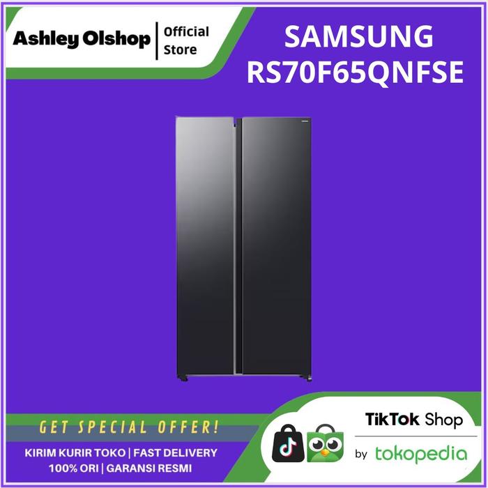 Gambar Kulkas Bespoke Samsung Side by Side RS70F65QNFSE Kulkas Inverter Samsung 680 Liter - BLACK DOI dari Ashley Olshop Official Store Kota Administrasi Jakarta Utara Tokopedia