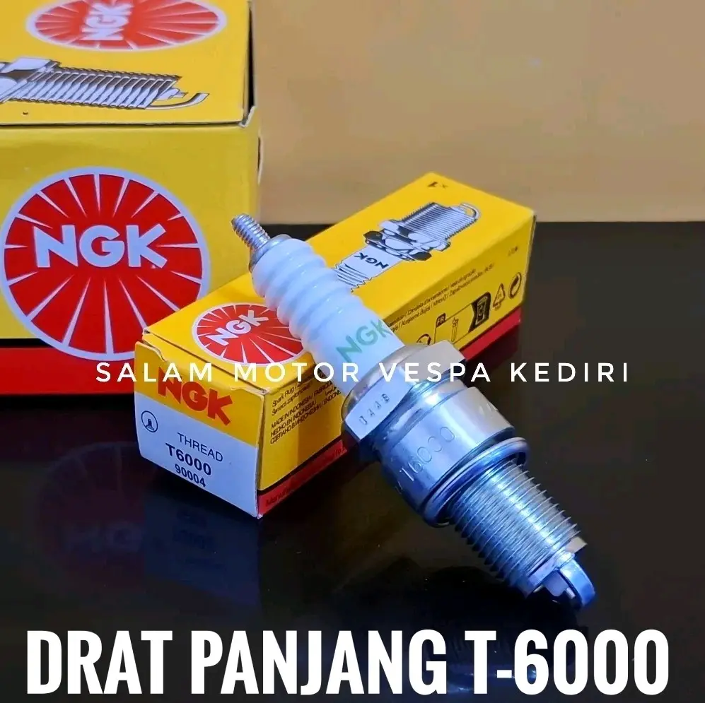 busi vespa klasik drat PANJANG T6000 NGK excel exclusive spartan