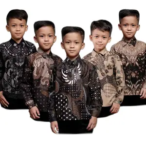 Batik Anak Laki Laki Premium Lengan Panjang Kemeja Sekolah Baju Terbaru Cowok TK SD 2-13 Tahun