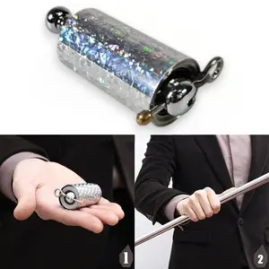 Tongkat Sulap Appearing Metal Cane Magic Trick 110cm - Silver