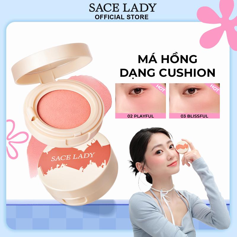 Phấn má hồng SACE LADY dạng đệm khí, kết cấu tự nhiên, trang điểm đa năng cho mặt và mắt 3g