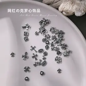 Hiasan Nail Art 3D Punk - Tempelan Kuku 3D Punk - HIasan Kuku Salib - Hiasan Kuku Vintage - Aksesoris Tempelan Pod - Aksesoris Kuku Motif Punk - Hiasan Kuku Klasik