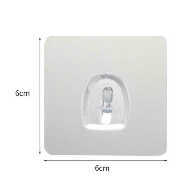 Product Introduction of 1/4pcs Wall hook Adhesive Wall Plug Hook Wall Hanging Hook Heavy Duty Sticky Wall Hanger Magic Hooks Waterproof Sticky Hook For Bathroom Kitchen Transparent sticky Non-slip Plastic hook Coat hook 26