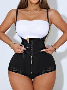 Body moldeador para mujer, control de abdomen y levantamiento de glúteos, ropa interior reductora, camiseta de compresión reforzada con varillas de acero
