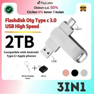 2TB Flashdisk type c 1TB 3.0 usb High Speed 32GB 128GBB 512GB 256GB Anti Air Untuk Komputer Penyimpanan Hitam Merah Otg Storage flash disk in
