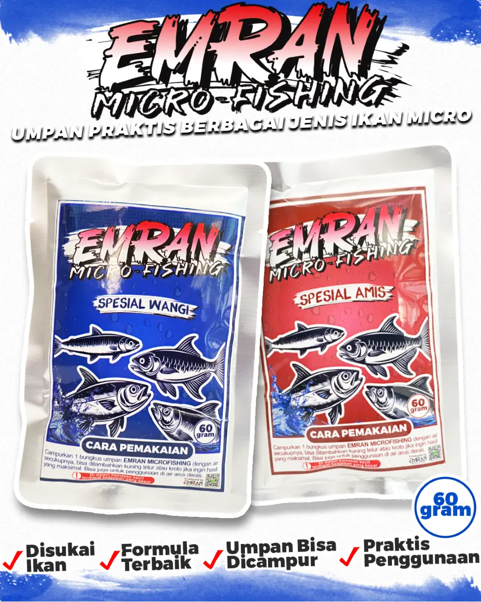 Umpan Emran Micro Fishing Amis & Wangi Ikan Wader 30gr dan 60gr