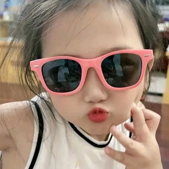 Uriba - Kacamata Anak Gaya Cowok Cewek Flexibel Sun Sunglasses boy and girls Fashion 0