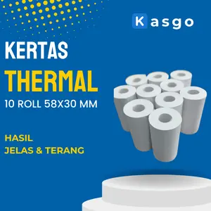 10 ROLL KERTAS STRUK THERMAL PAPER ROLL 57x30 58x30