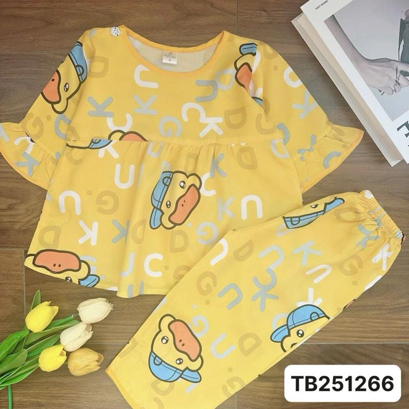  TB251266 Bộ tole tay lỡ quần dài mẹ và bé 10kg-68kg với chất liệu tole lanh loại 1 mềm mát. MinMin Baby 