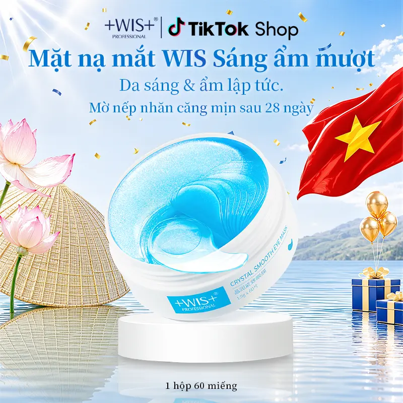Mặt nạ mắt WIS dưỡng ẩm sáng da, giảm nếp nhăn săn chắc da chỉ sau 28 ngày! Mask thẩm thấu siêu nhanh, tự nhiên lành tính cho da nhạy cảm, công nghệ Hàn Quốc cho hiệu quả chống lão hóa chuyên sâu.Eye mask