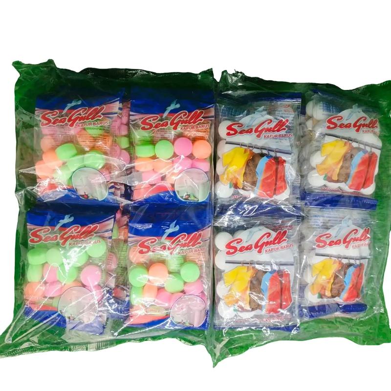 Kamper Seagull RENCENG PER PACK anti penghilang bau Naphthalene toilet ball kapur barus 24 PACK Putih 0