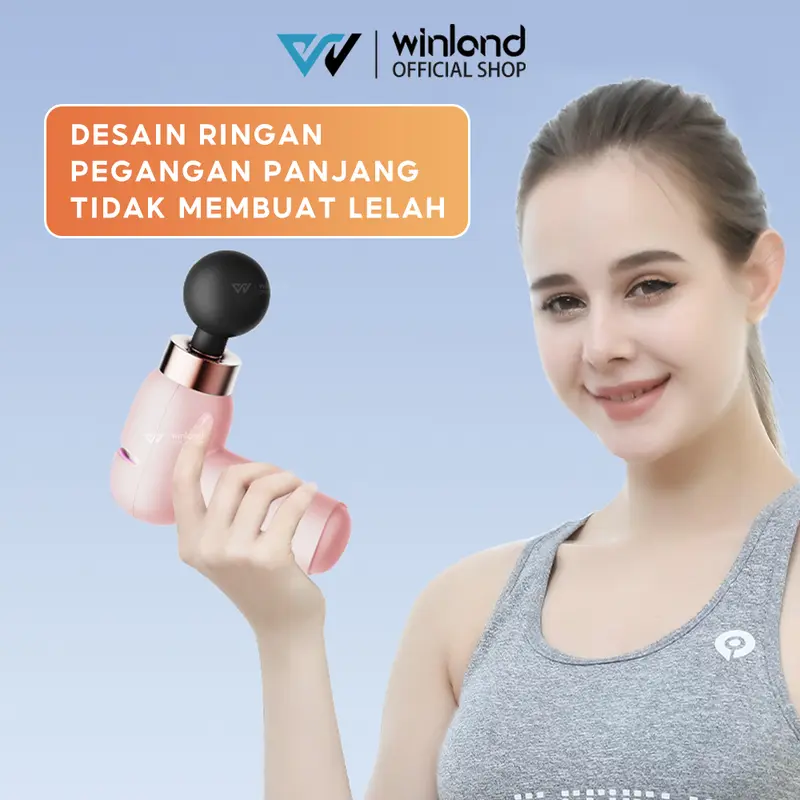 Winland（Garansi 3 tahun/COD）️Ready StockMassage gun MiNi/ Alat Pijat Elektrik 4in1/Badan Redakan Pegal Otot Badan/6 warna penyesuaian cahaya/Dekomposisi asam laktat2900 putaran per menit 8
