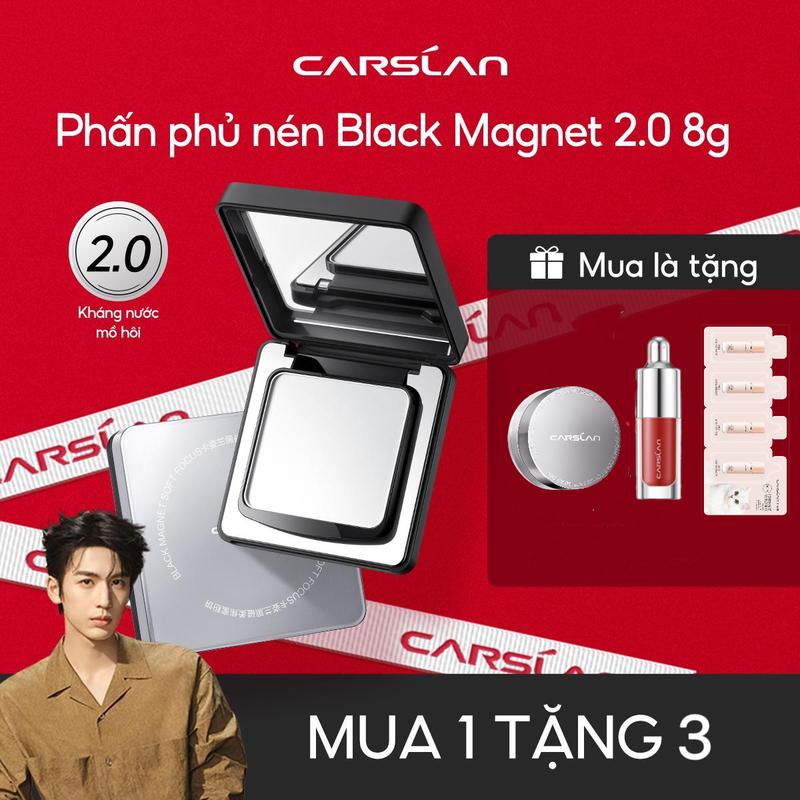 [Longchun] Phấn Trang Điểm Dạng Phấn, CARSLAN, Phiên Bản Thứ Hai, Kiểm Soát Dầu, Lâu Trôi, 8g+[Mua 1 Tặng 3]Phấn phủ Black Magnet mini*1+son tint mini*1+Set kem nền mini 4g*1