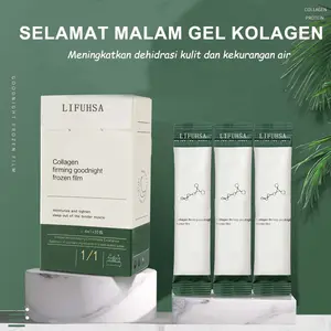 【20pcs/box】 Mask Collagen Firming Sleeping Mask Shrink Pores Moisturizing and Tightening Sliping Mask Whitening Collagen Firming Goodnight Frozen Film Mask Face Mask Moisturize Memutihkan Hydrating Masker Lasting Lasting