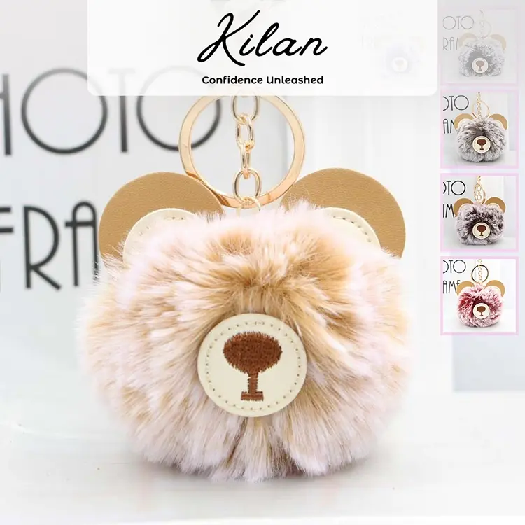 KILAN Gantungan Pom Pom Bulu Gantungan Tas Lucu - CC028 0