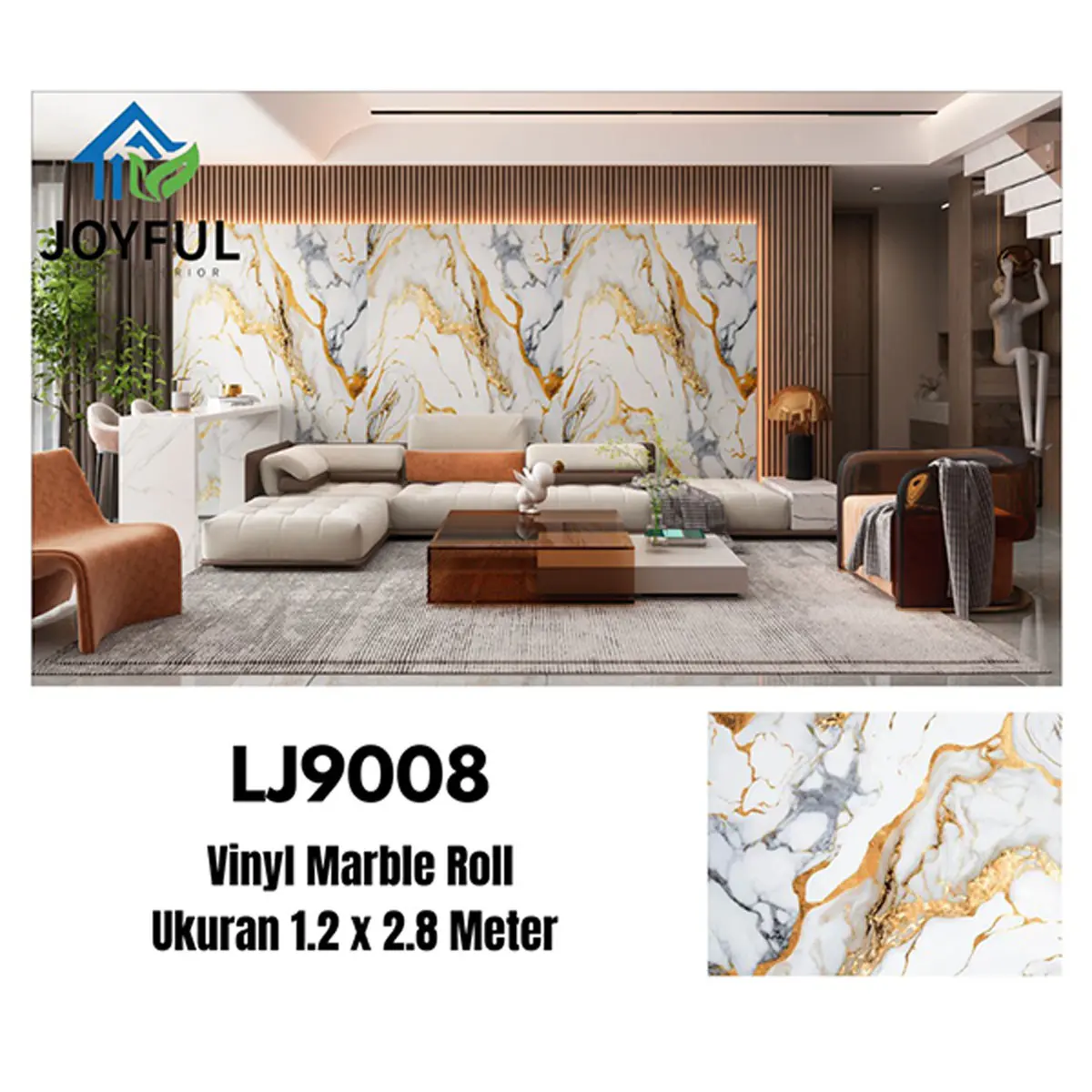 (120cm x 2.8 Meter) Vinyl Roll Marble Granit Tebal 2.5 mm / Wallpaper Foam Lemari Cabinet Marble • High quality