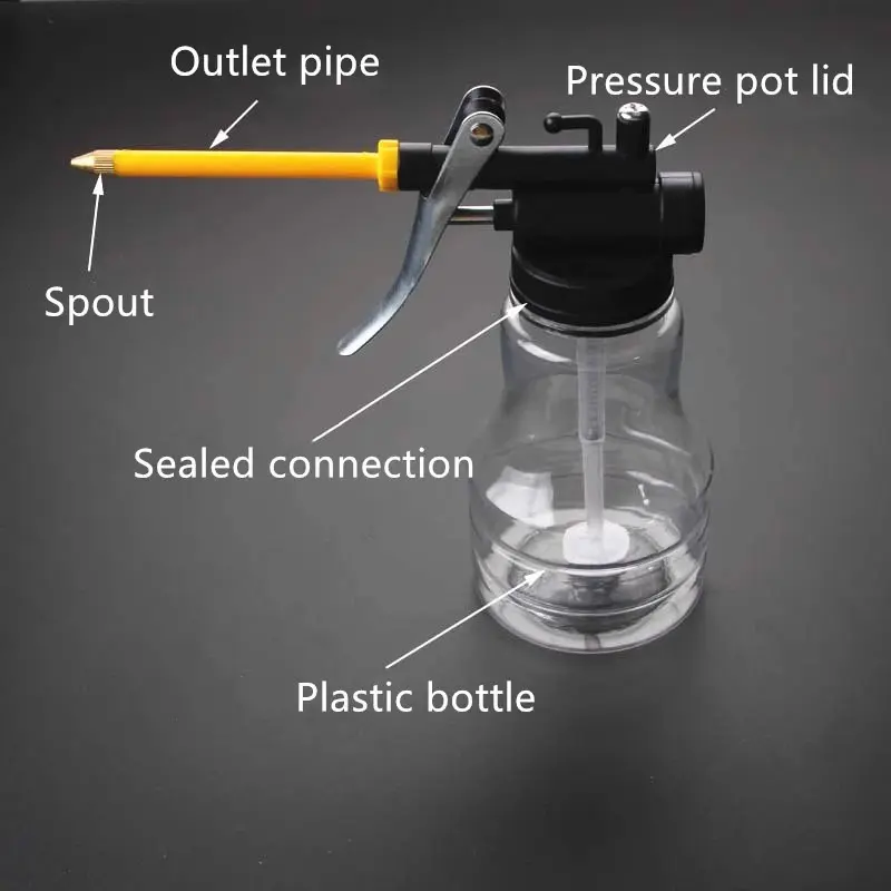 oil can semprotan minyak oli pompa tangan oli botol tempat oli 250 ml Plastik 0