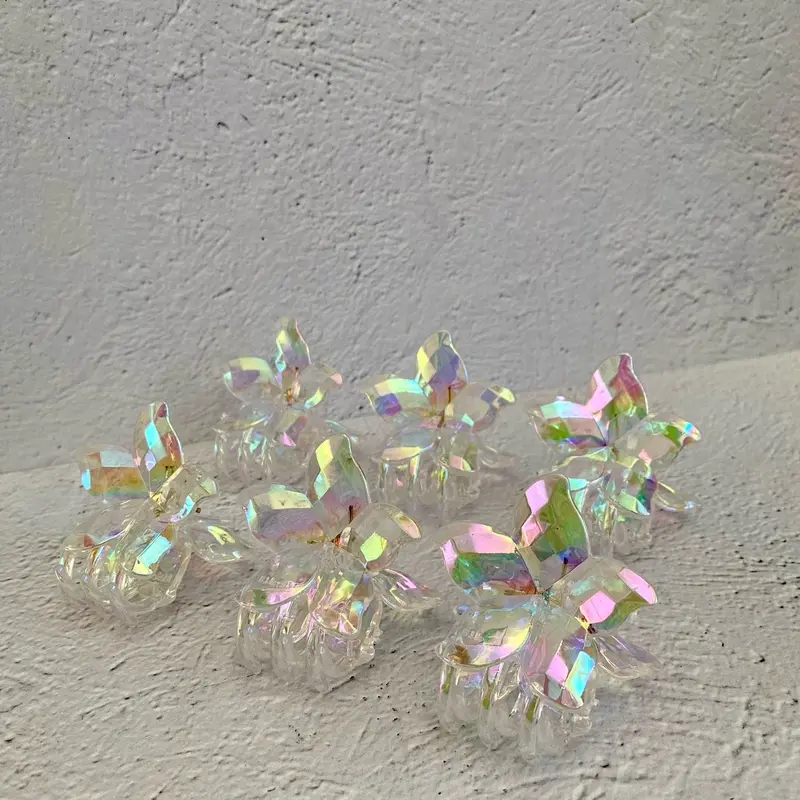 Jepit Rambut Transparan Motif Hologram Gaya Fashion Korea Import - Clips 2