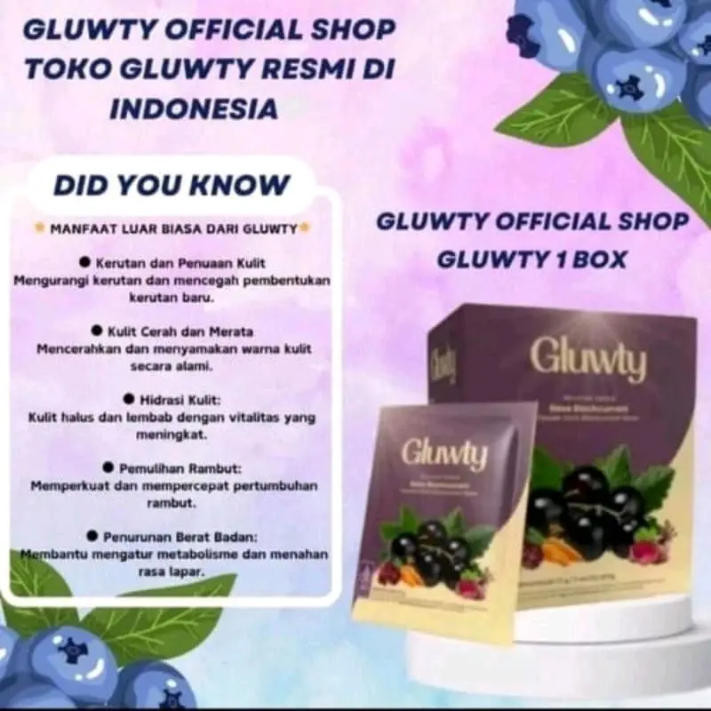 Suplemen Serbuk Pemutih dan Pengencang Kulit Gluwty Collagen Asli 4